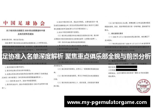 足协准入名单深度解析 聚焦重点俱乐部全貌与前景分析